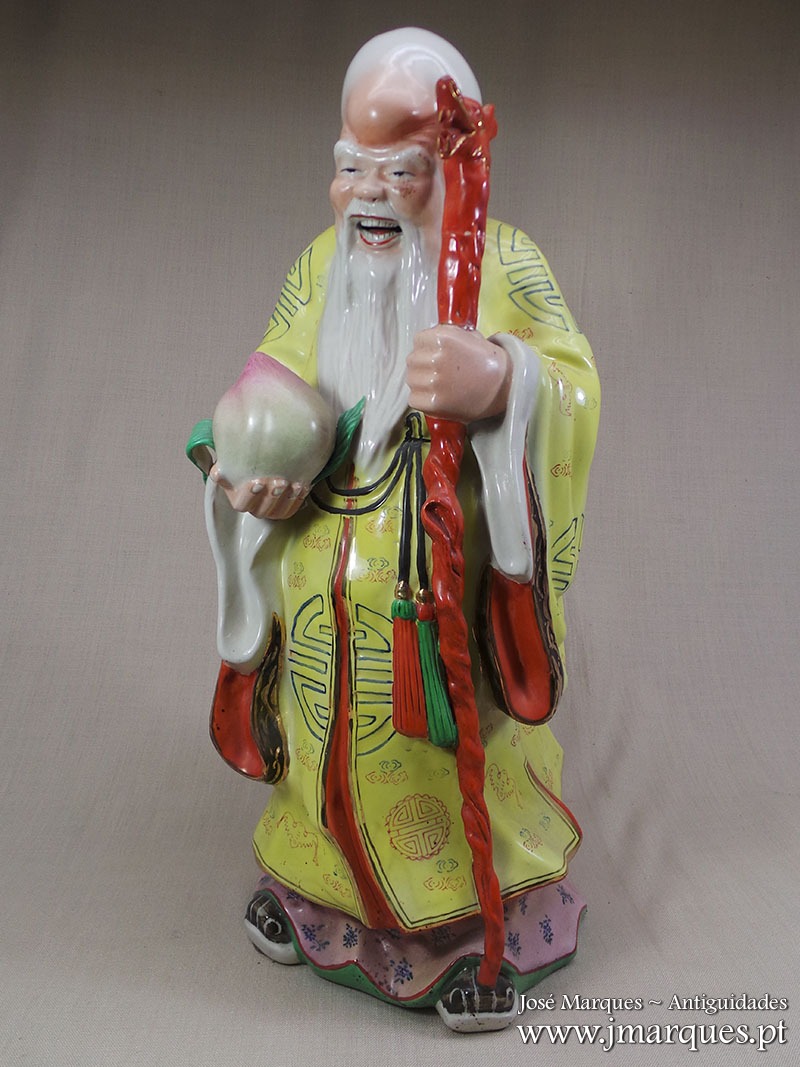 Escultura porcelana Oriental