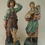 Par de esculturas antigas