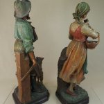 Par de esculturas antigas