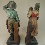 Par de esculturas antigas